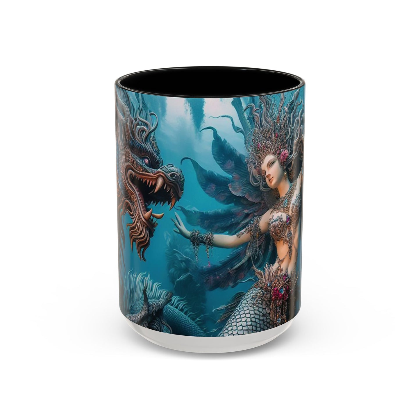 Mystical Mermaid Accent Coffee Mug | Perfect Gift for Fantasy Lovers | Ideal for Birthdays, Holidays, Home Decor, Unique Collectible