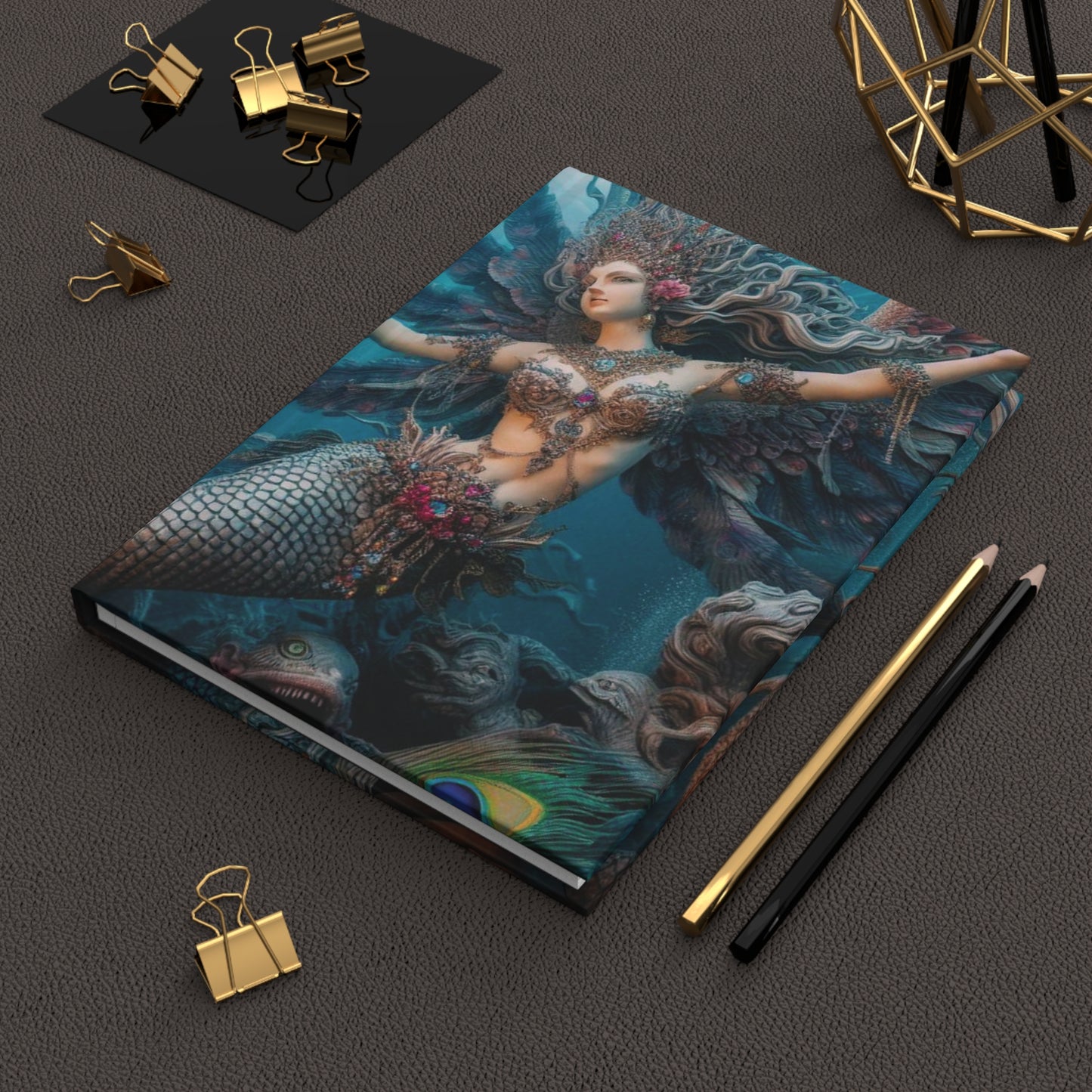 Mitakuye & LeMurmaid Mystical Waters of KaiMu Lemuria  Write Your Own Story Hardcover Journal Matte