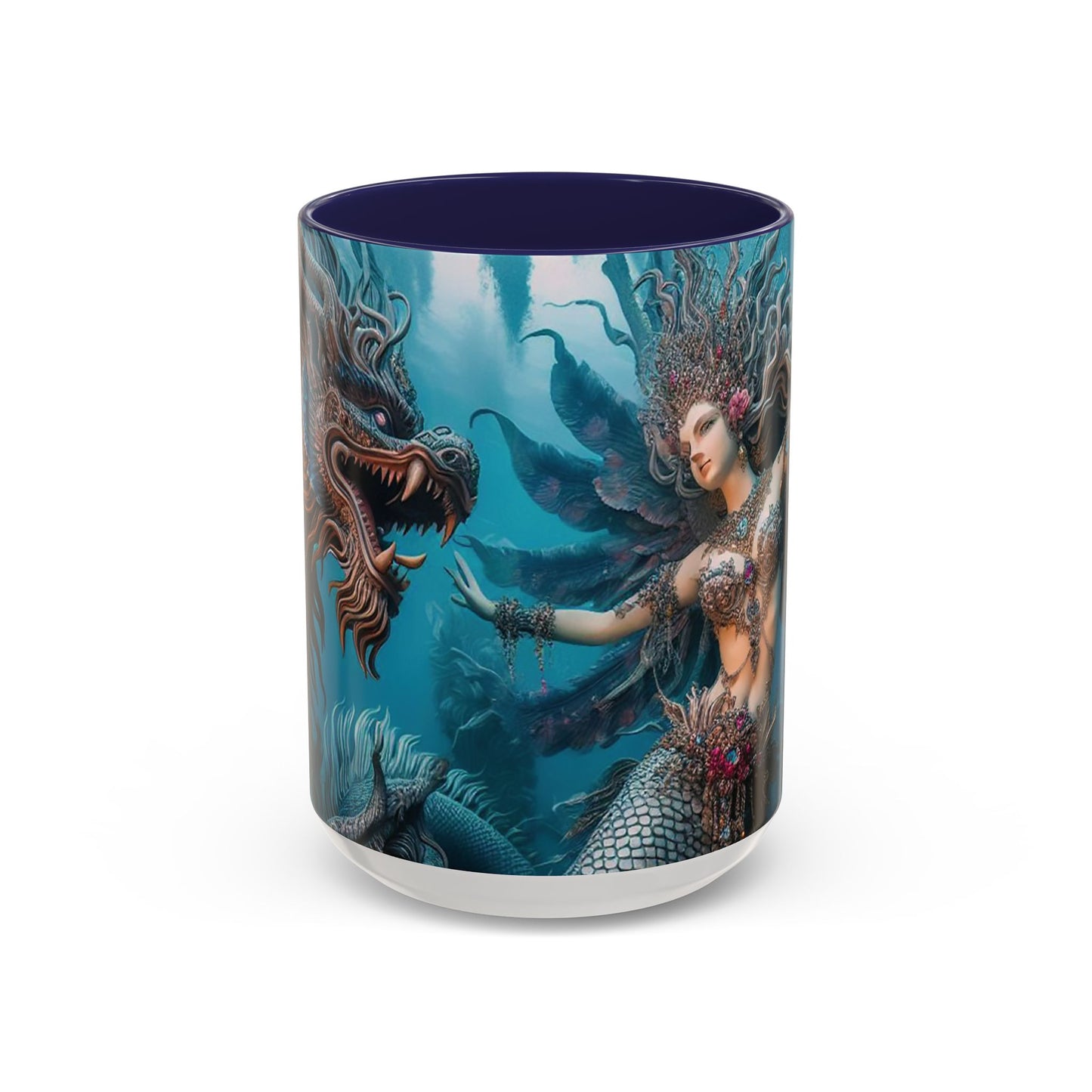 Mystical Mermaid Accent Coffee Mug | Perfect Gift for Fantasy Lovers | Ideal for Birthdays, Holidays, Home Decor, Unique Collectible