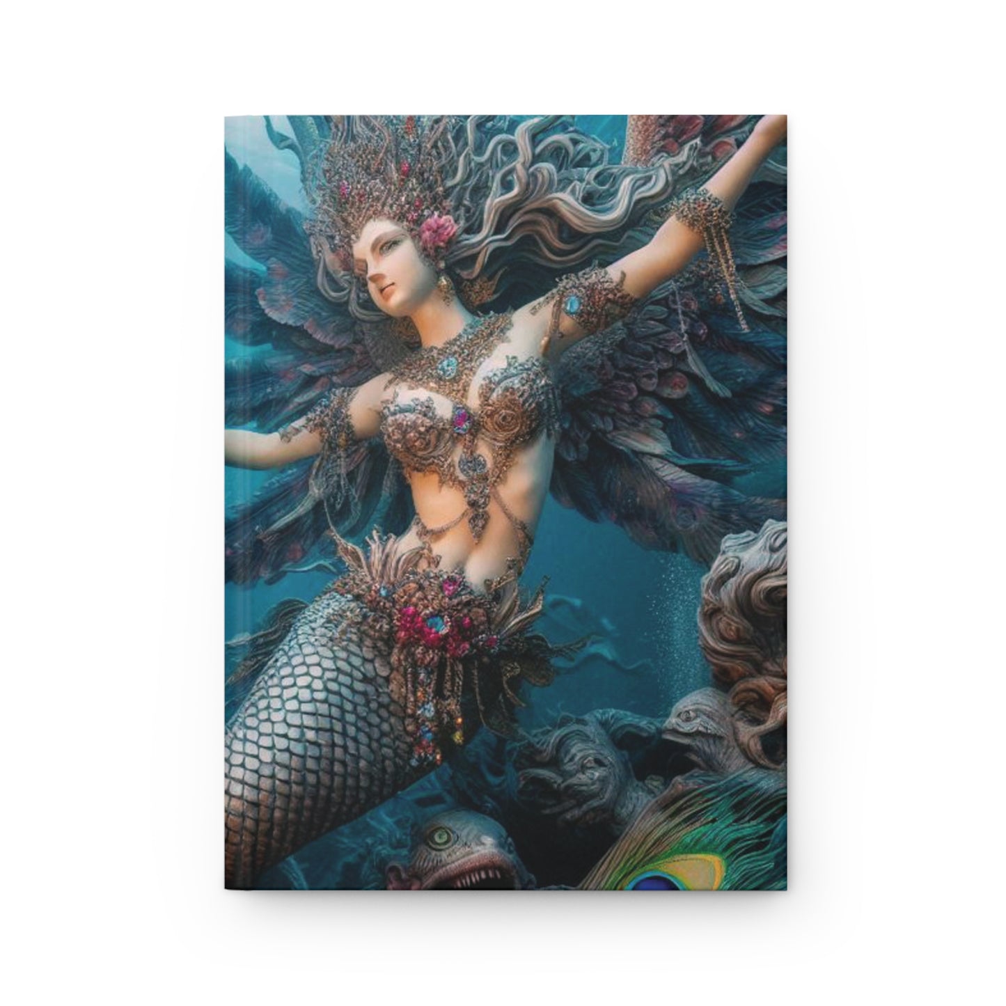 Mitakuye & LeMurmaid Mystical Waters of KaiMu Lemuria  Write Your Own Story Hardcover Journal Matte