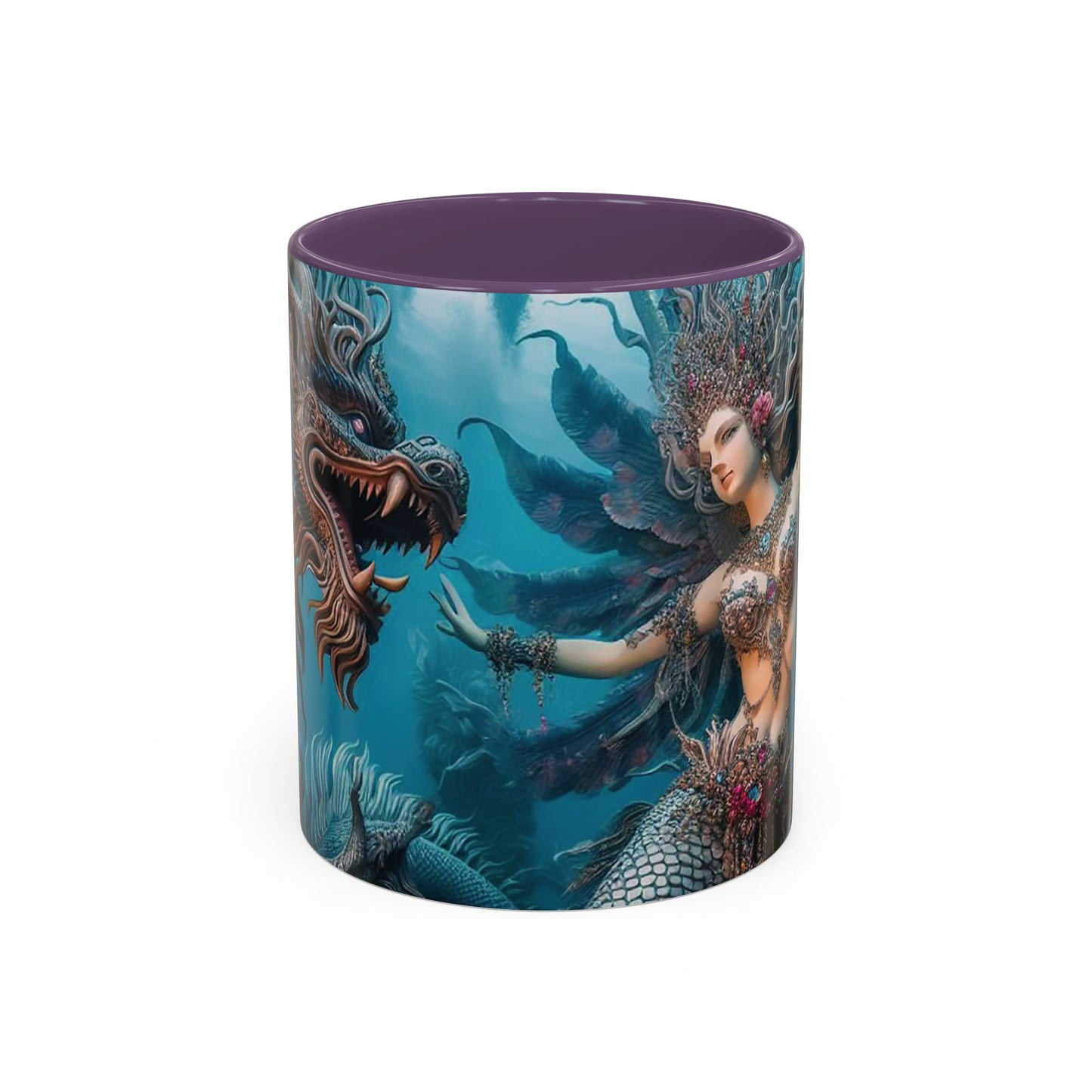 Mystical Mermaid Accent Coffee Mug | Perfect Gift for Fantasy Lovers | Ideal for Birthdays, Holidays, Home Decor, Unique Collectible