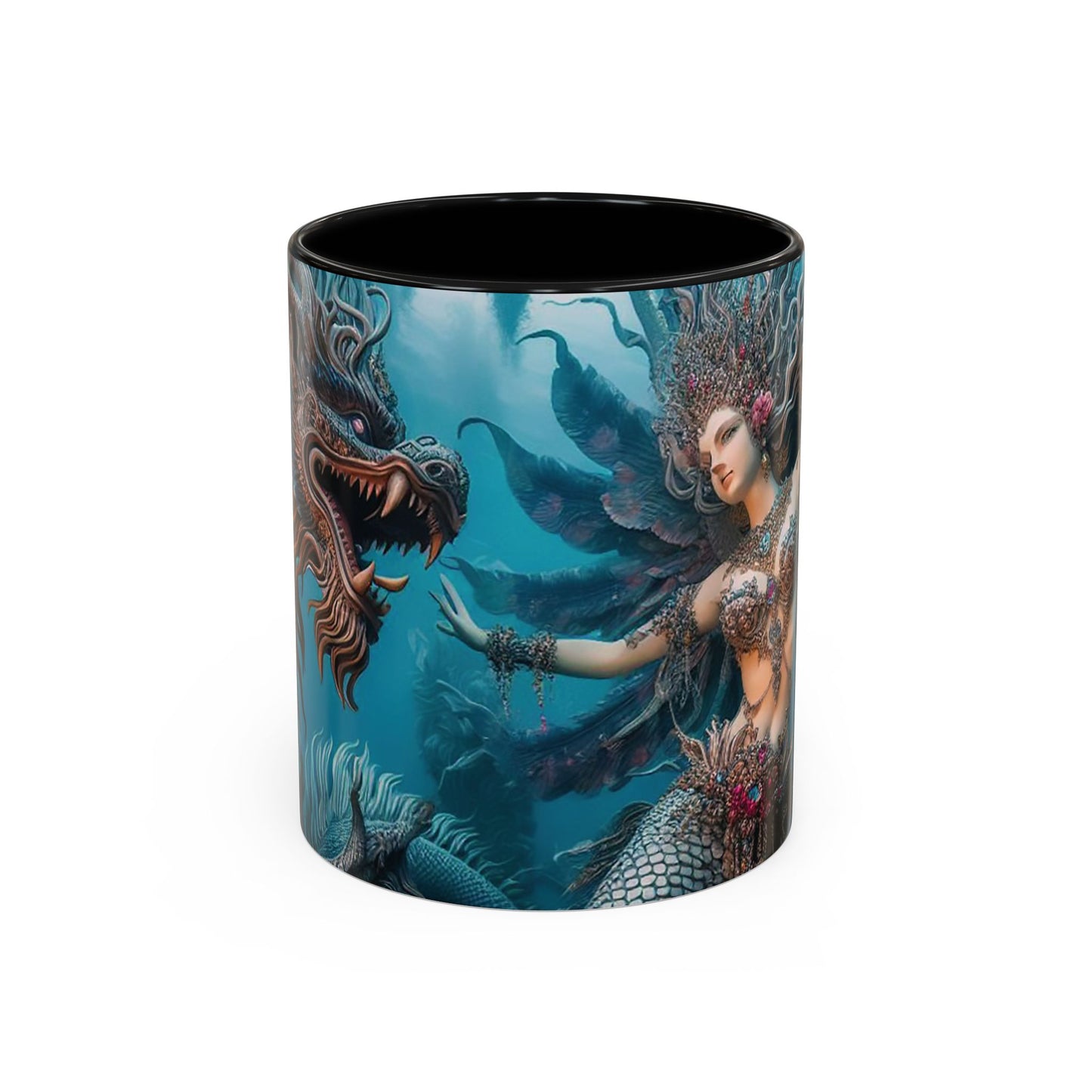 Mystical Mermaid Accent Coffee Mug | Perfect Gift for Fantasy Lovers | Ideal for Birthdays, Holidays, Home Decor, Unique Collectible