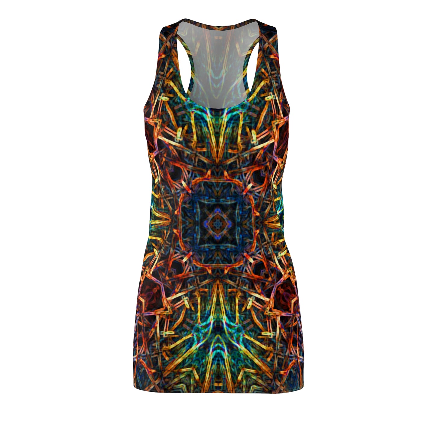 LaLuz Vibrant Racerback Dress, Festival, Ecstatic Dance Wear