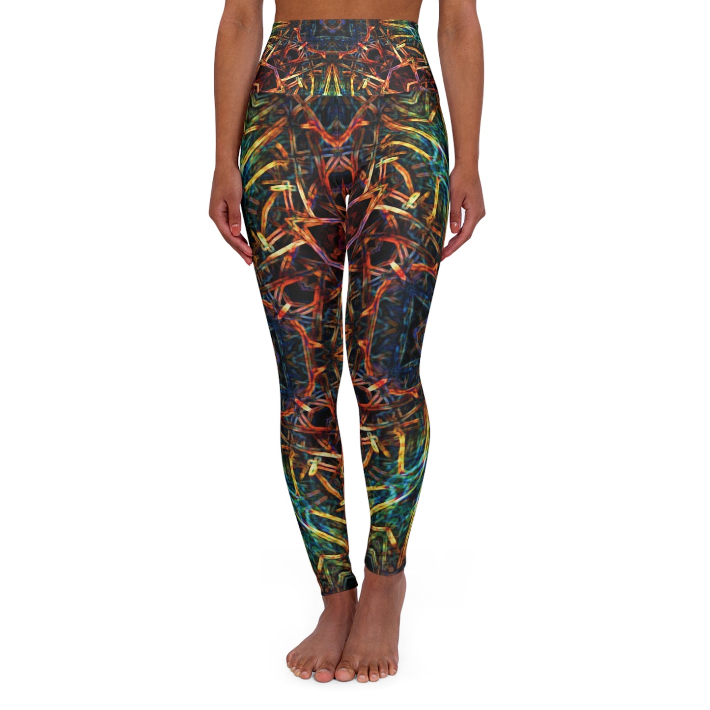 LaLuz Colorful High Waisted Yoga Leggings,  Ecstatic Dance, Festival