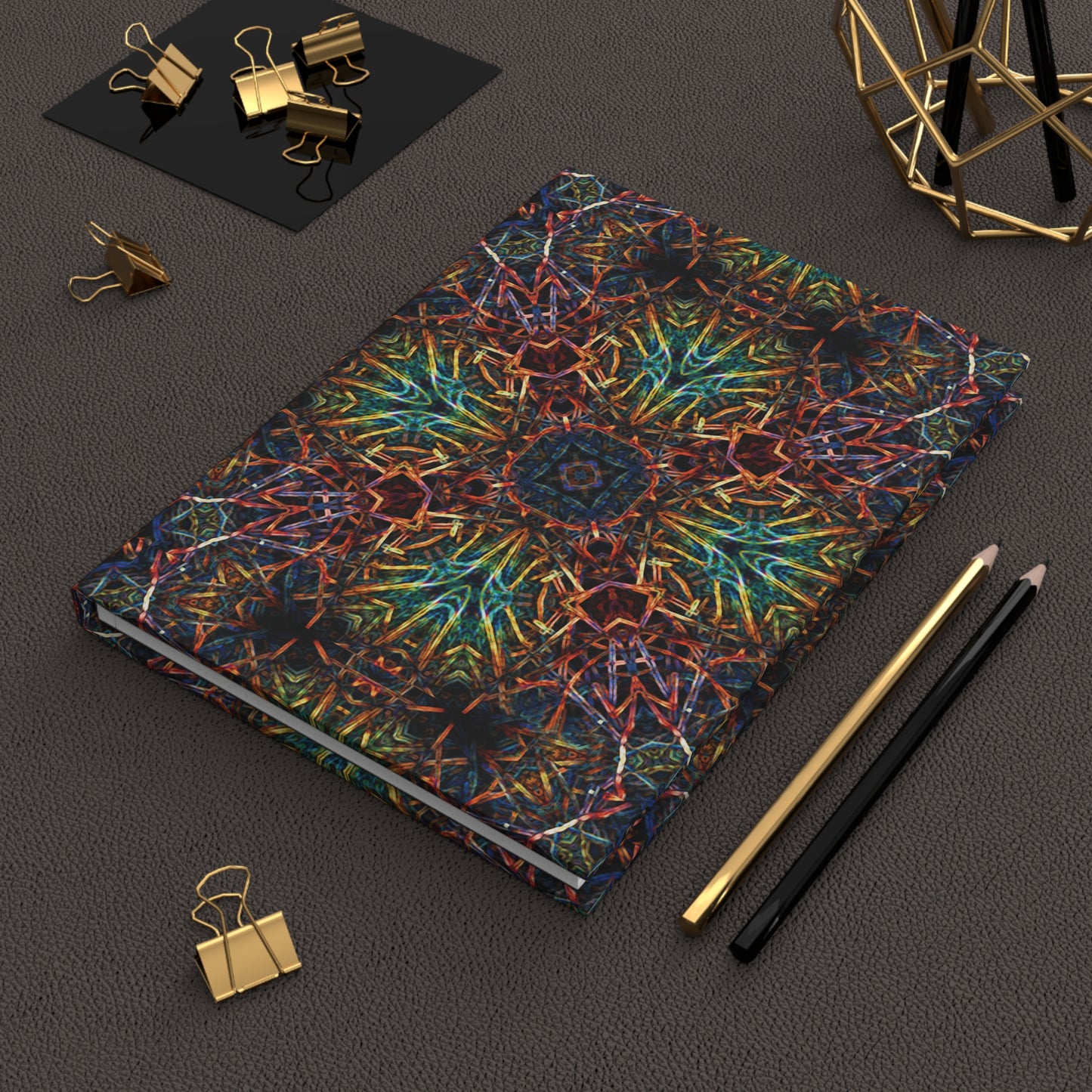 Stunning Kaleidoscope Hardcover Journal, Notebook for Writing, Diary, Gift for Artists, Spiritual Journaling, Meditation