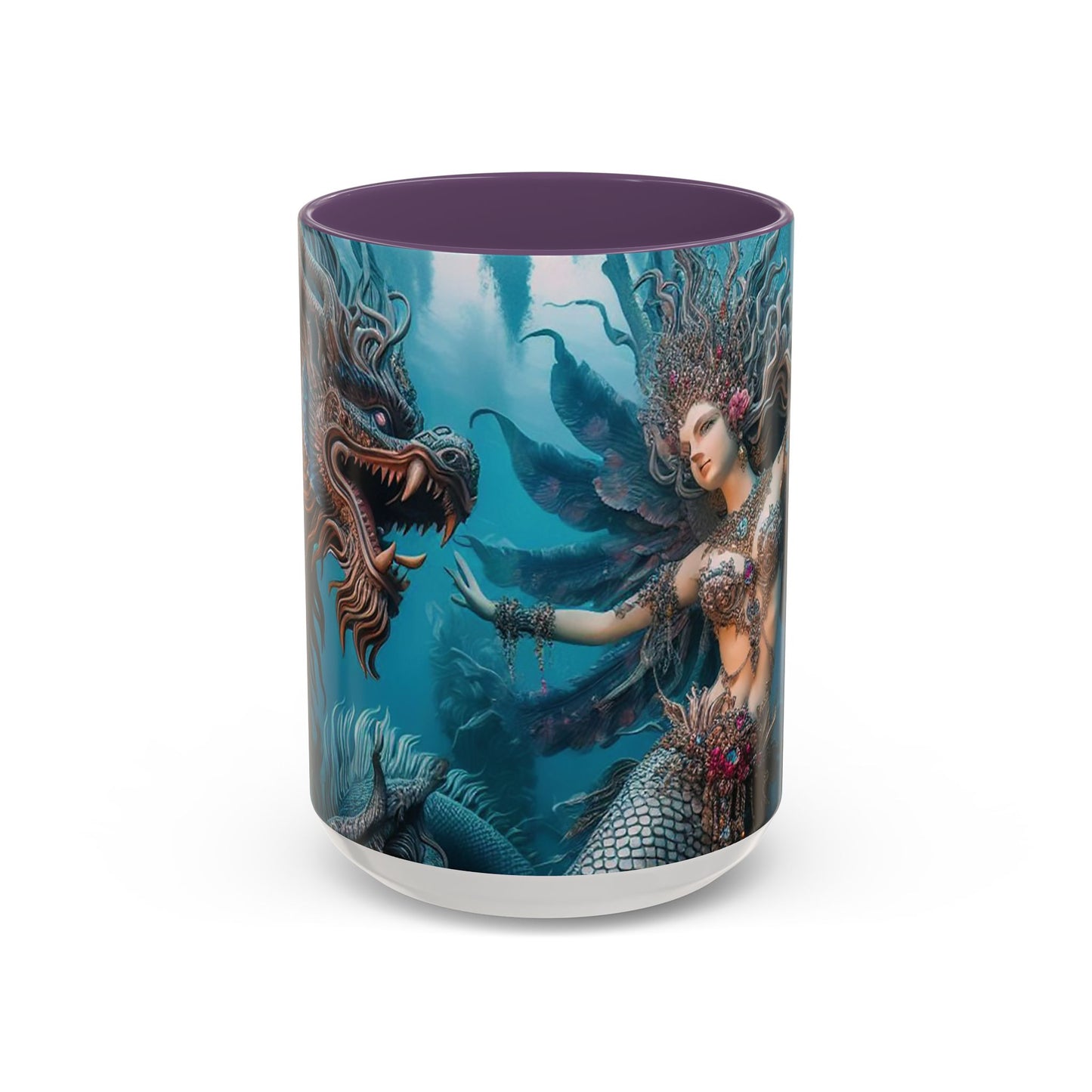 Mystical Mermaid Accent Coffee Mug | Perfect Gift for Fantasy Lovers | Ideal for Birthdays, Holidays, Home Decor, Unique Collectible