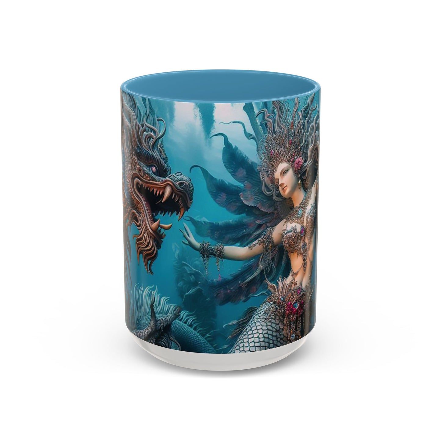 Mystical Mermaid Accent Coffee Mug | Perfect Gift for Fantasy Lovers | Ideal for Birthdays, Holidays, Home Decor, Unique Collectible