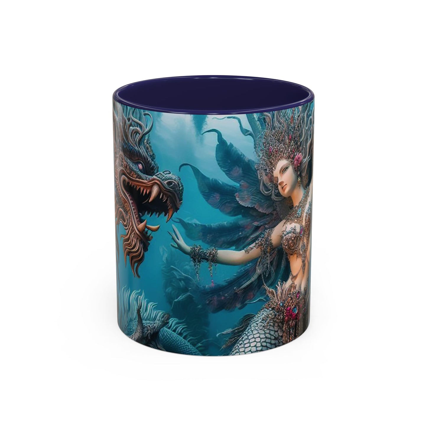 Mystical Mermaid Accent Coffee Mug | Perfect Gift for Fantasy Lovers | Ideal for Birthdays, Holidays, Home Decor, Unique Collectible