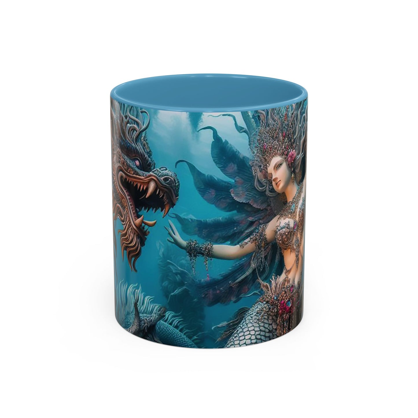 Mystical Mermaid Accent Coffee Mug | Perfect Gift for Fantasy Lovers | Ideal for Birthdays, Holidays, Home Decor, Unique Collectible