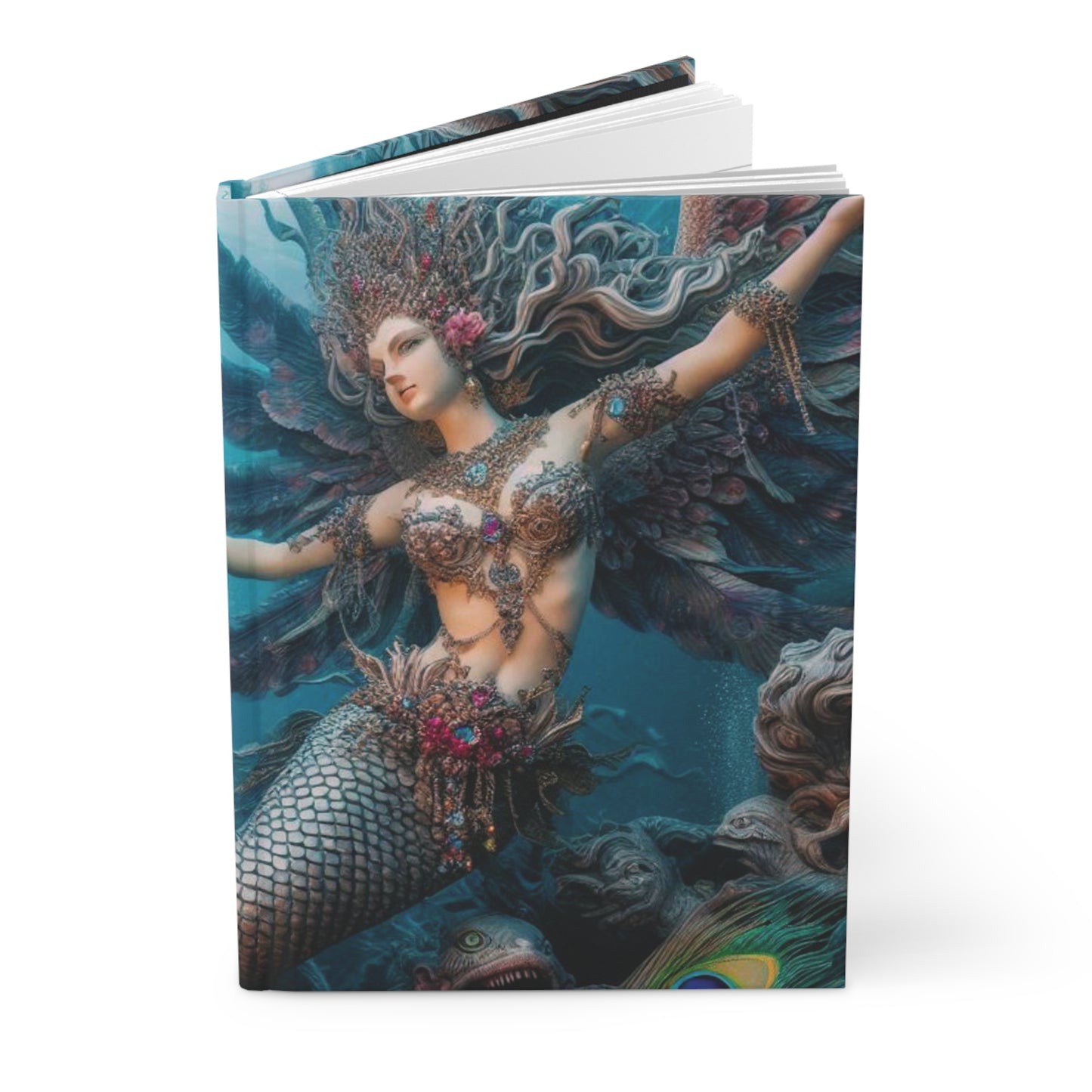 Mitakuye & LeMurmaid Mystical Waters of KaiMu Lemuria  Write Your Own Story Hardcover Journal Matte