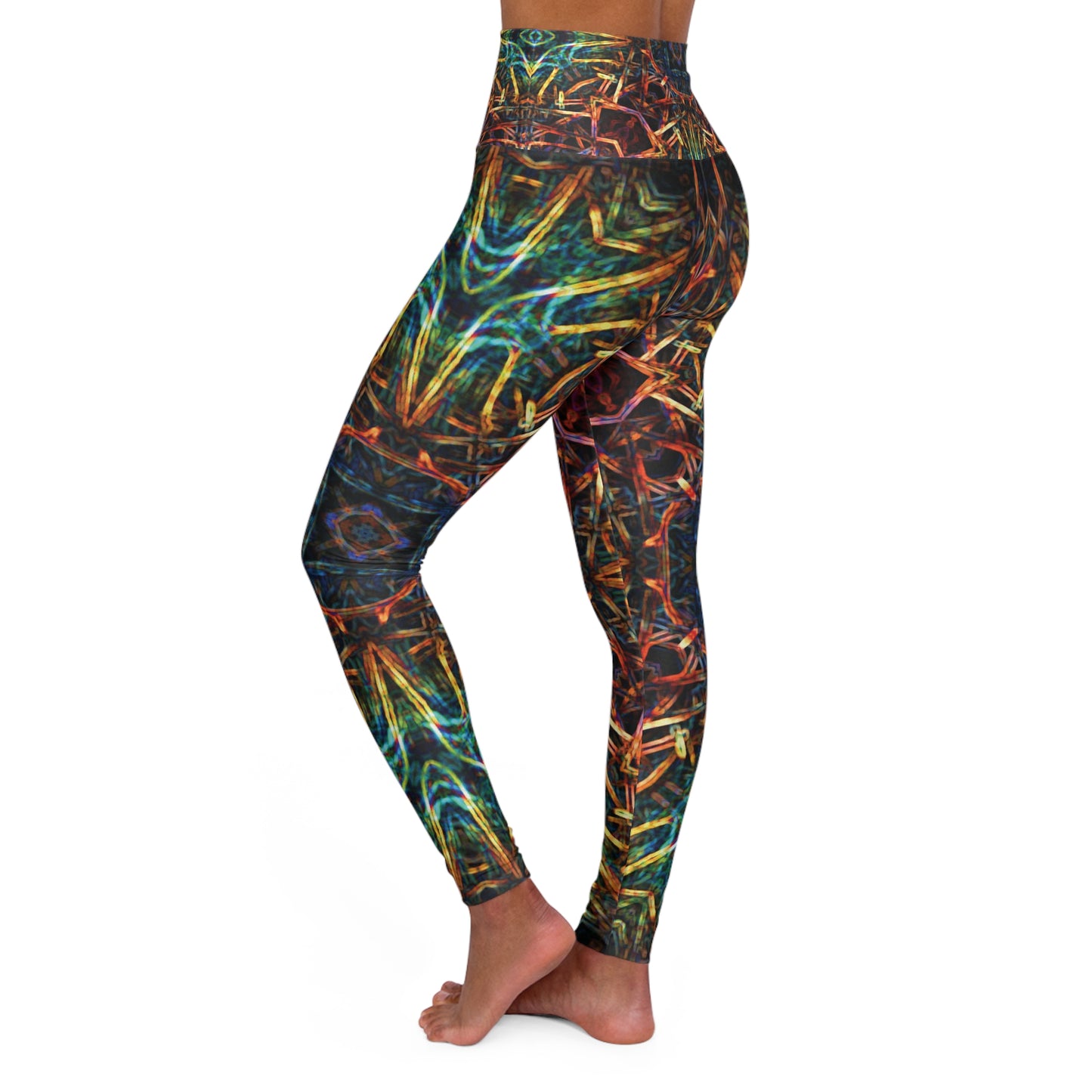 LaLuz Colorful High Waisted Yoga Leggings,  Ecstatic Dance, Festival